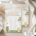 Would Mum Rather baby shower game card in a Classic Winnie the Pooh theme