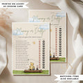Mummy or Daddy baby shower game card in a Classic Winnie the Pooh theme